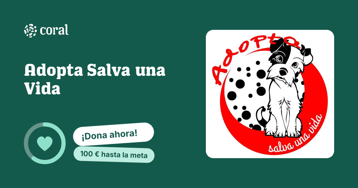Vista previa de Adopta Salva una Vida al compartir en redes sociales