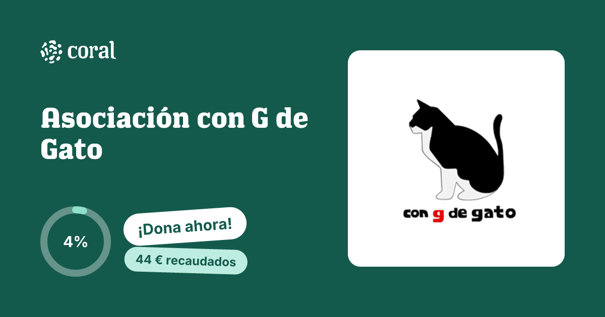Vista previa de Asociación con G de Gato al compartir en redes sociales