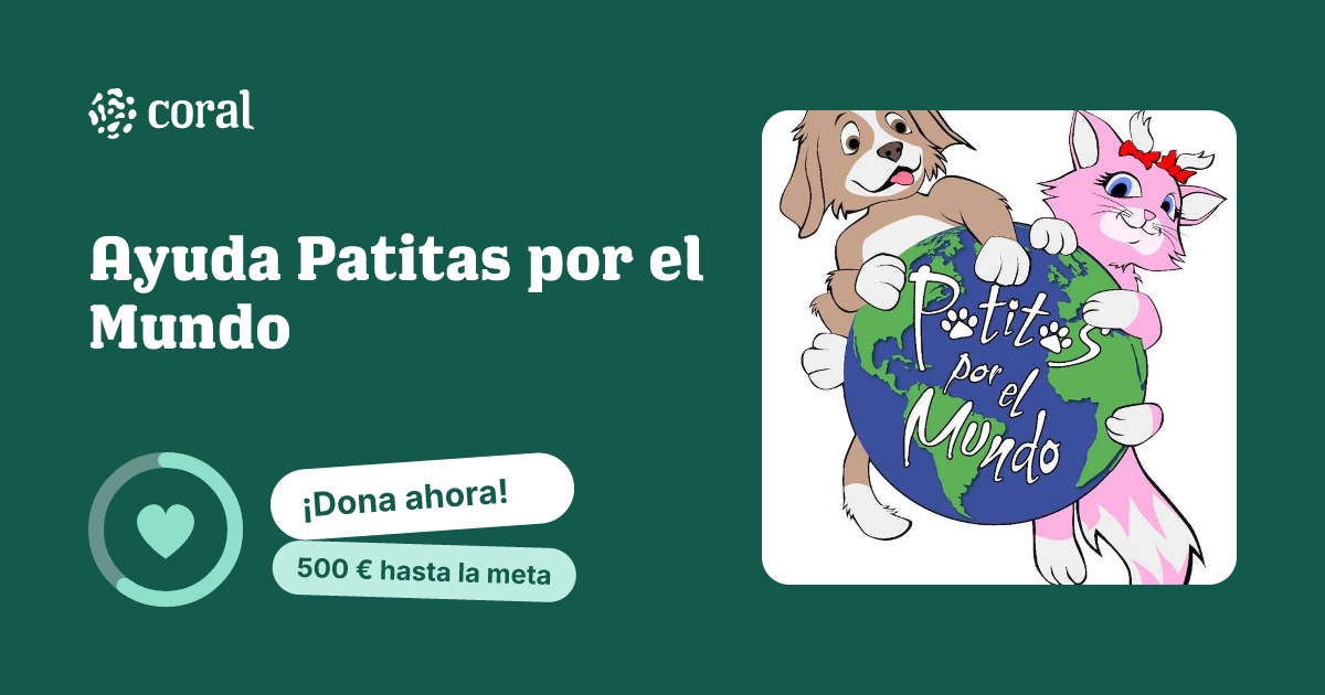 Vista previa de Ayuda Patitas por el Mundo al compartir en redes sociales
