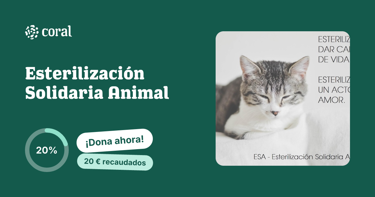 Vista previa de Esterilización Solidaria Animal al compartir en redes sociales