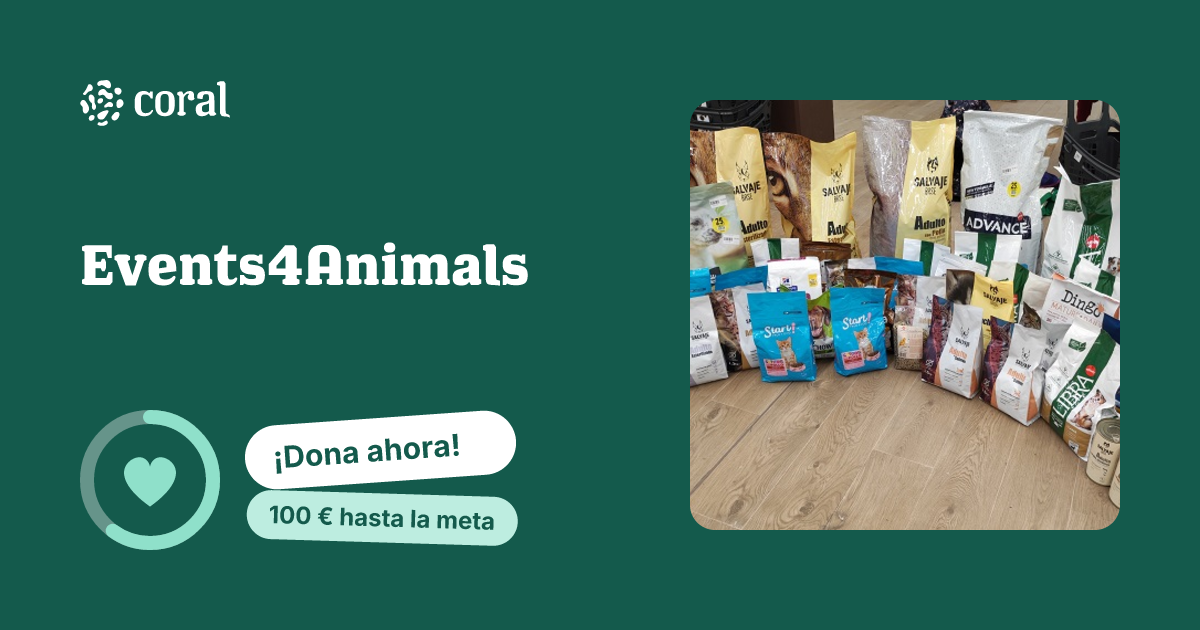 Vista previa de Events4Animals al compartir en redes sociales