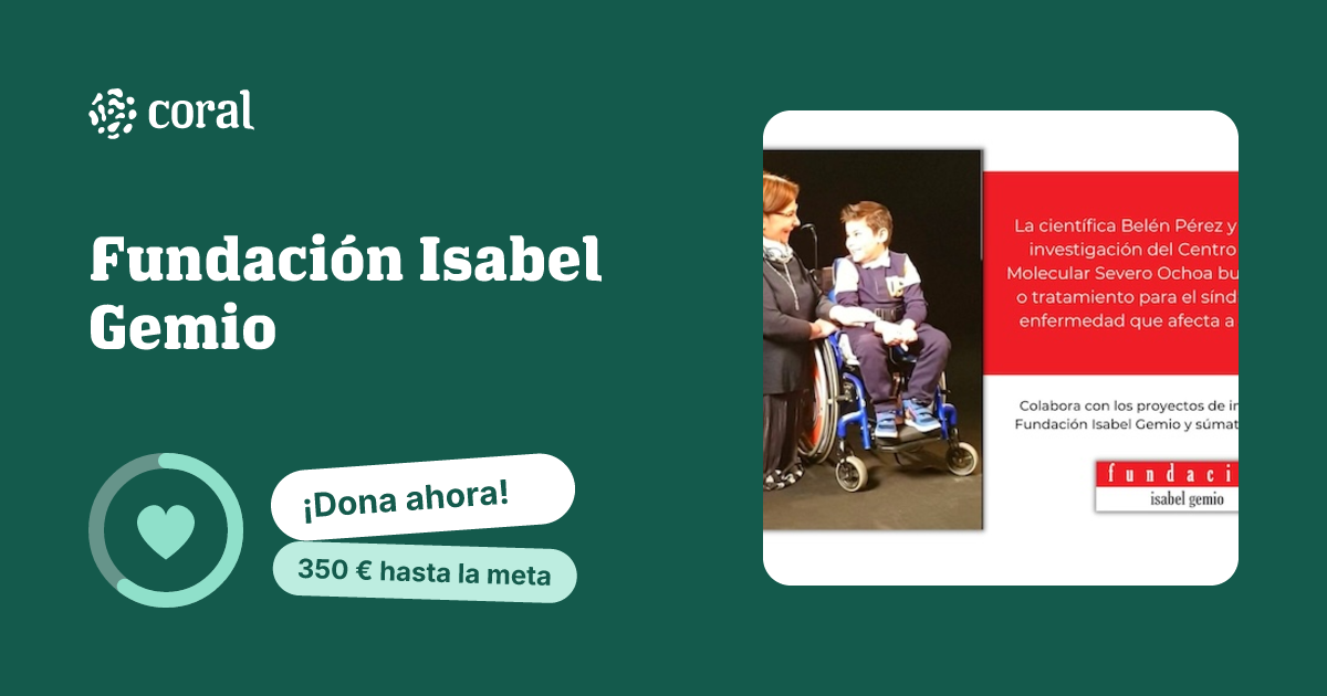 Vista previa de Fundación Isabel Gemio al compartir en redes sociales
