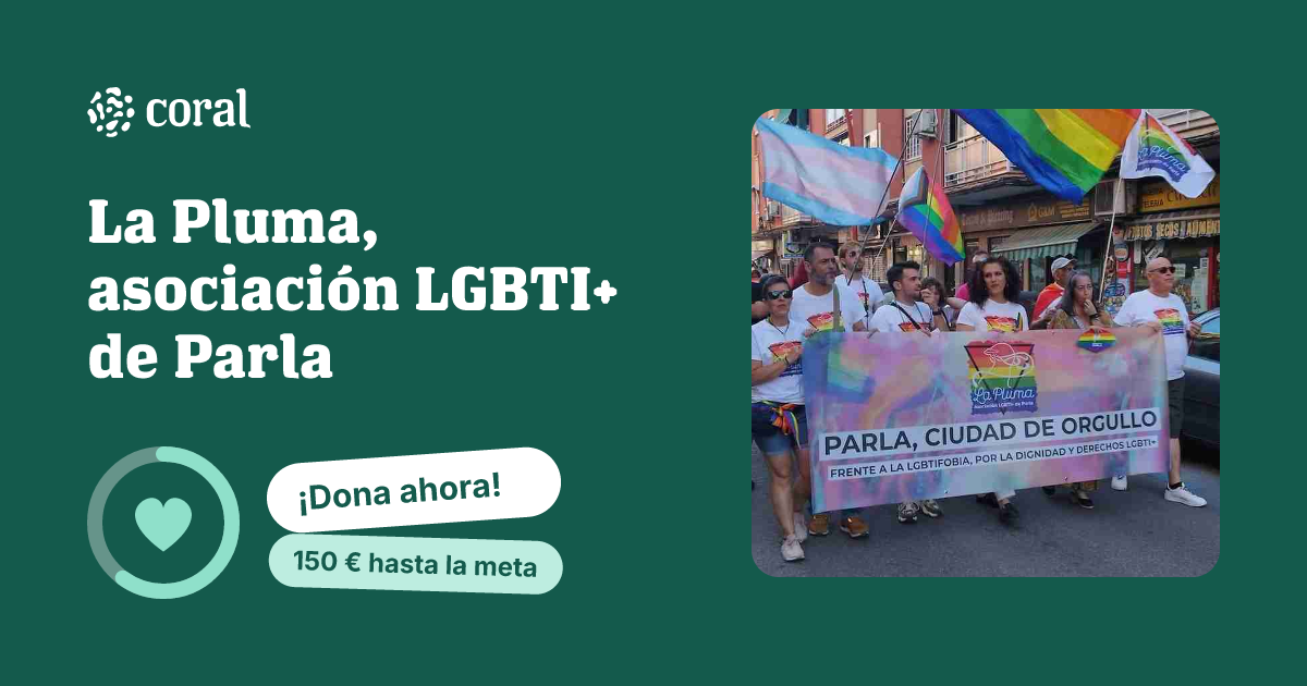 Vista previa de La Pluma, asociación LGBTI+ de Parla al compartir en redes sociales