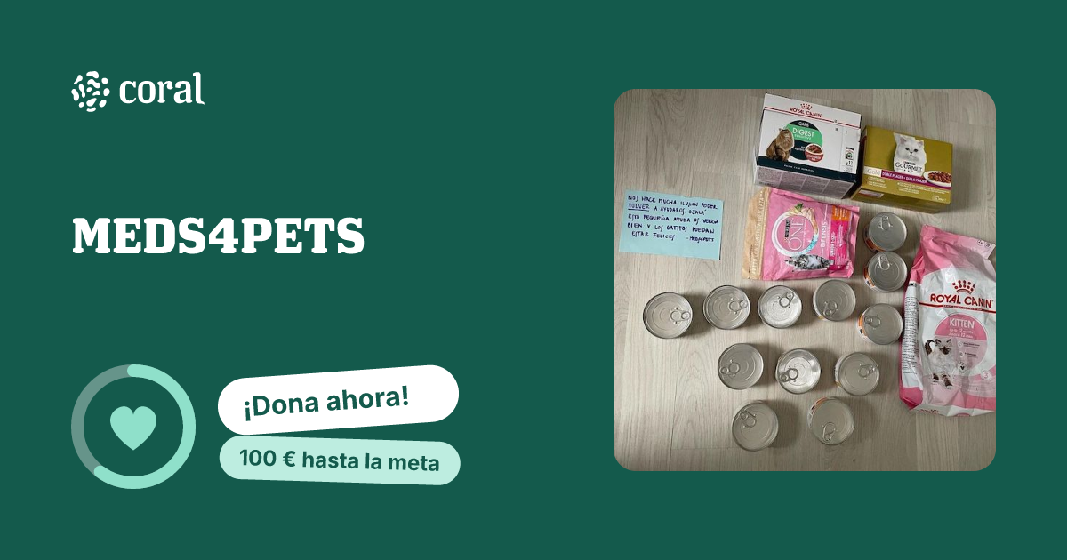 Vista previa de MEDS4PETS al compartir en redes sociales