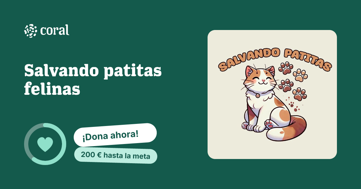 Vista previa de Salvando patitas felinas  al compartir en redes sociales