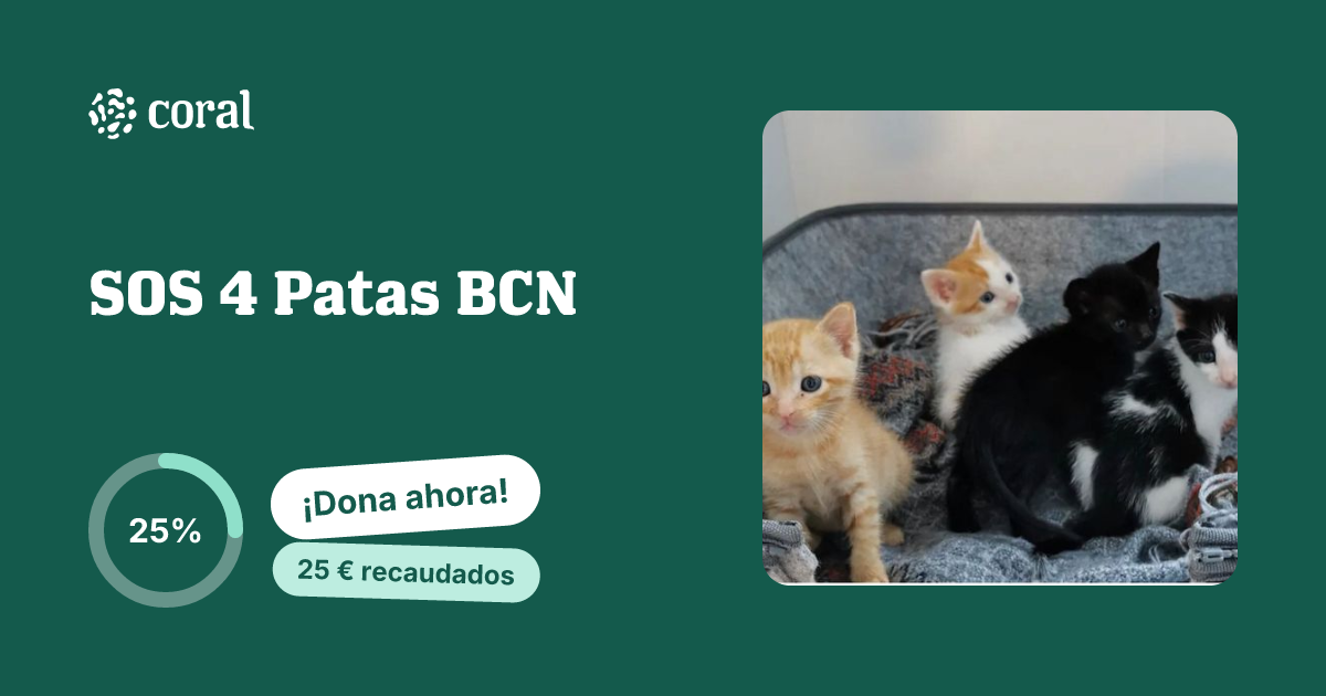 Vista previa de SOS 4 Patas BCN al compartir en redes sociales